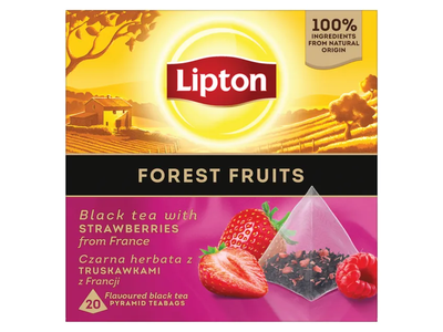 Juodoji arbata su miško uogų skoniu LIPTON, 20 vnt.