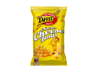 Kukurūzų traškučiai TAFFEL NACHO CHEESE BALLS, sūrio skonio, 165 g