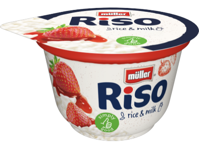 Ryžių košė MÜLLER Riso, su braškėmis, 200g