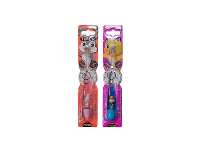 Dantų šepetėlis ANIMAL FRIENDS Timer 3-6 m. vaikams Twinklers, 1 vnt.