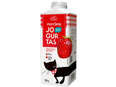 Jogurtas VILVI, žemuogių skonio, 2 % rieb., 750 g