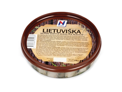 Sūdyta lietuviška silkių filė NORVELITA, 210 g