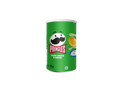 Traškus užkandis PRINGLES, grietinės ir svogūnų sk., 70 g