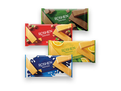 Vafliai ROSHEN WAFERS (4 rūšių), 216 g
