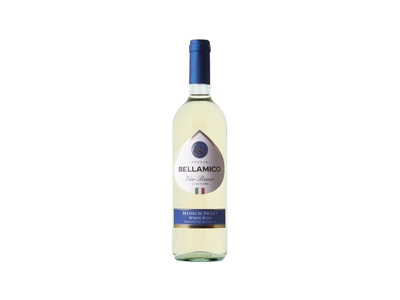 Vynas BELLAMICO baltasis, pusiau saldus, 10%, 750 ml