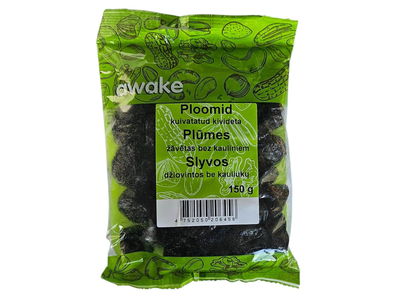 Džiovintos slyvos be kauliukų AWAKE, 150 g