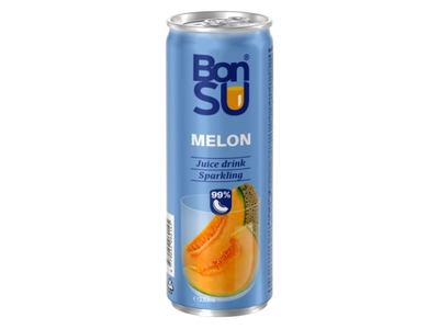 Gazuotas melionų sulčių gėrimas BONSU (99%), 0.33 l