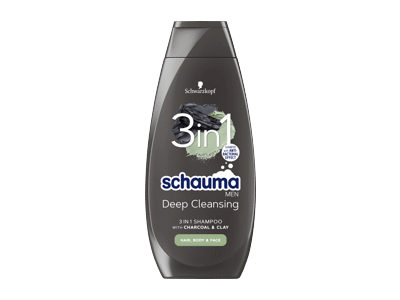 Vyriškas plaukų šampūnas SCHAUMA 3IN1, 400 ml