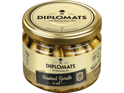 Rūkyti šprotai aliejuje DIPLOMATS, 250g