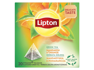 Žal. arbata LIPTON GREEN MAND ORANGE 20 vnt