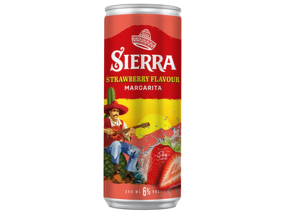 Alk. kokt. SIERRA STRAWBERRY, 6 %, 0,25 l