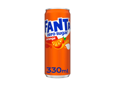 Gazuotas gėrimas FANTA Apelsinų Zero, 330 ml, depozitnė tara, 330 ml