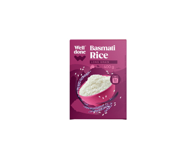 BASMATI ryžiai WELL DONE, 400 g