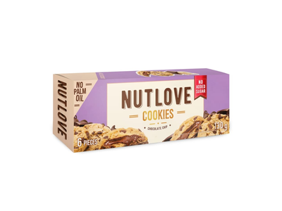 Sausainiai NUT LOVE su lazdynų rieš. ir kakavos įdaru, su šok. gab., padengtais pieniniu šok., 130g