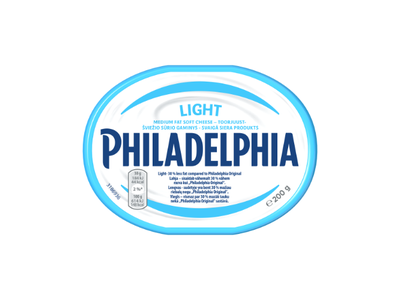 Tepamasis sūris PHILADELPHIA Light plain, 200g New