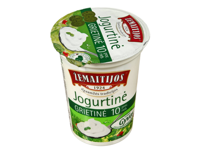 Jogurtinė ŽEMAITIJOS grietinė, 10 % rieb., 400 g