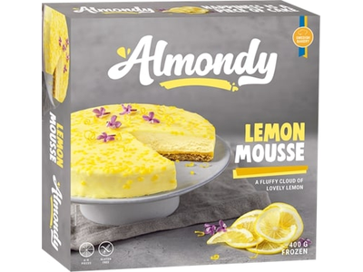 Šaldytas pyragas ALMONDY su citrinomis, 400 g, nepjaustytas