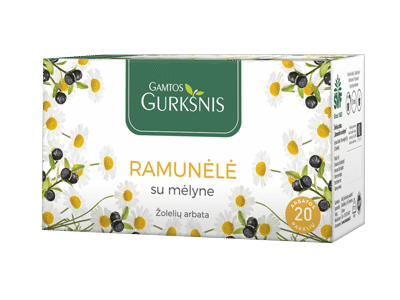 Ramunėlių su mėlynėmis arbata GAMTOS GURKŠNIS, 20 vnt.