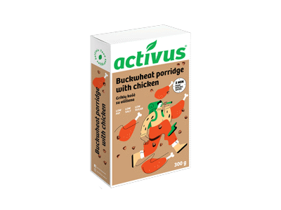 Grikių košė ACTIVUS (su vištiena), 300 g