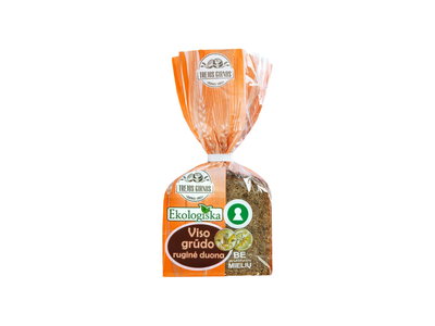 Ek. viso grūdo rug. duona TREJOS GIRNOS, 400g