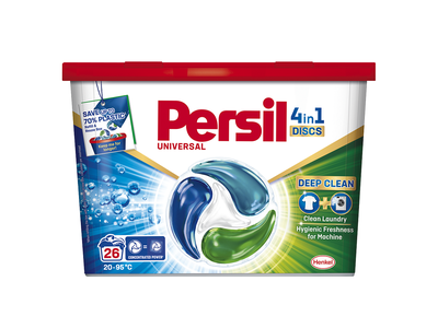 Skalbimo kapsulės PERSIL DISCS White, 26 skalbimai, 500 g
