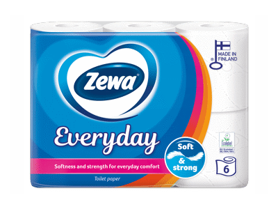 Tualetinis popierius ZEWA EVERYDAY; 3sl, 6vnt