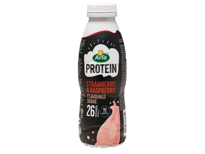 Pieno gėrimas su braškėmis ir avietėmis ARLA PROTEIN, 479 ml
