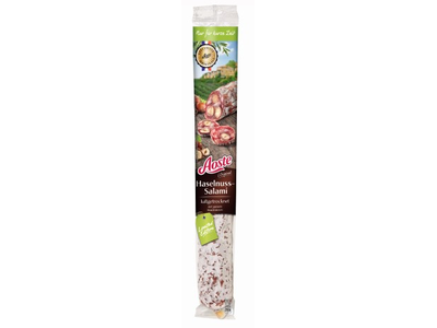 Vytinta kiaulienos dešra AOSTE Hazelnut Salami, a.r, 250g