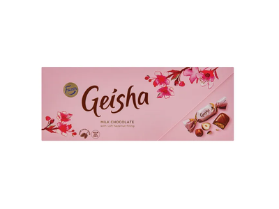 Pieninio šokolado saldainiai su lazdyno riešutų kremo įdaru, 250g GEISHA