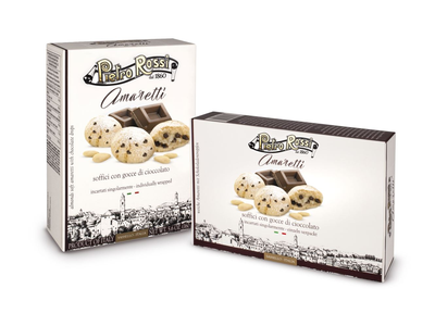 Sausainiai PIETRO ROSSI Premium Soft Amaretti, su šokolado gabaliukais, 160 g