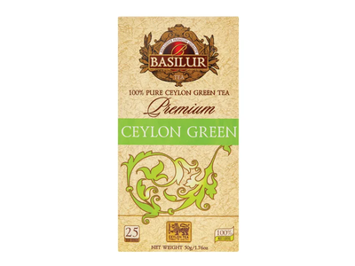 Žalioji arbata Basilur PREMIUM COLLECTION CEYLON GREEN 25x2g
