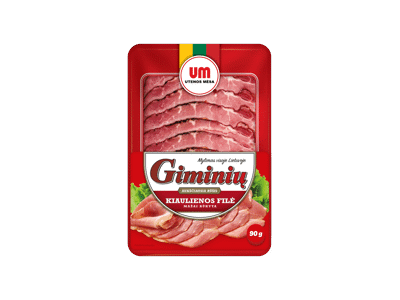 Mažai rūkyta GIMINIŲ kiaulienos filė, a. r., 90 g