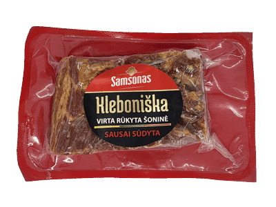 Virta rūkyta sausai sūdyta KLEBONIŠKA šoninė,a.r., 1 kg