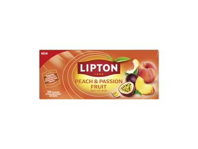 NAUJA! Vaisinė persikų ir pasiflorų arbata LIPTON, 40 g