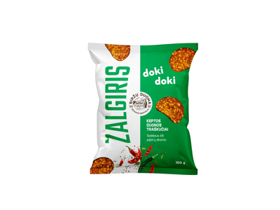 Duonos traškučiai DOKI DOKI ŽALGIRIS, saldž. aitr. papr. sk., 150 g