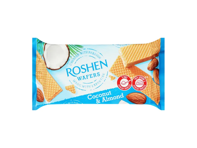 Vafliai ROSHEN su kokosų ir migdolų skonio įdaru, 216 g