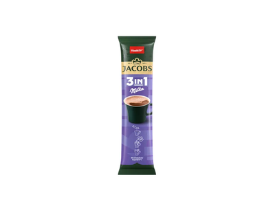 Tirpios kavos gėrimas JACOBS MILKA 3IN1, 18 g