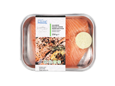 Lašišų filė su priesk. žol. sviestu RIMI,250g
