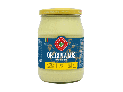 LIETUVIŠKAS ORIGINALUS majonezas su tryniais, 73 % rieb., 620 g