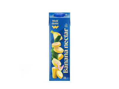 Bananų nektaras WELL DONE, TETRA PAK, 1 l