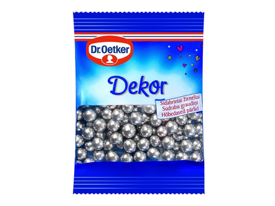 Tortų pabarstukai DR. OETKER, sidabriniai žirneliai, 10 g