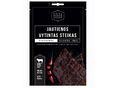 Vytintas jautienos steikas, pipirinis,  a.r., 100 g