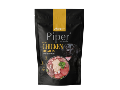 Šunų ėdalas PIPER, širdel., špinatais, 500 g