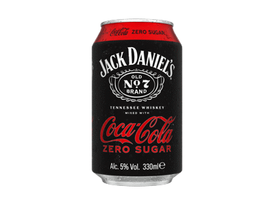 Alkoholinis kokteilis JACK DANIEL'S COCA-COLA ZERO, 330 ml