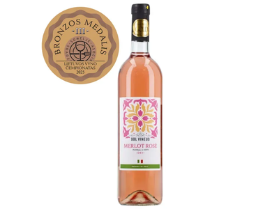Rausvasis sausas vynas SOL VINEUS MERLOT (11,5%) 0,75 l