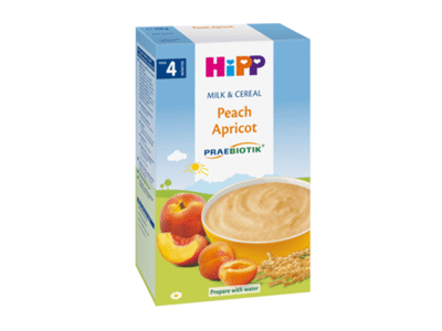 Pieniška košė HIPP su persikais ir abrikosais, nuo 4 mėn., 250 g