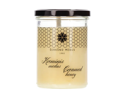 ŠERKŠNO kreminis bičių medus, 500 g