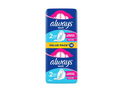 Higieniniai paketai ALWAYS Maxi, Super, S2, 18 vnt.