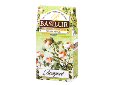 Žalioji arbata BASILUR BOUQUET WHITE MAGIC, 100 g