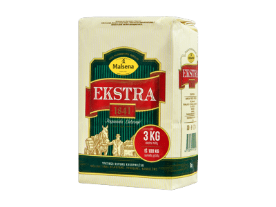 Kvietiniai EKSTRA miltai MALSENA, a. r., 405 D, 1 kg